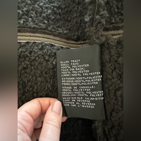 Ellen Tracy | Faux Fur Coat | Brown | XS - Picture 5 of 6